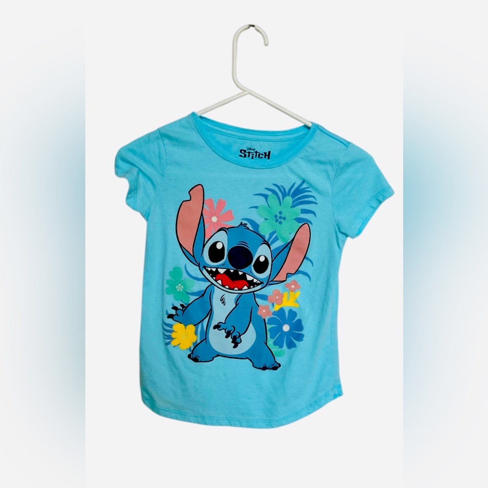 Disney Lilo & Stitch Character Short Sleeve T Shirt Blue Size M
